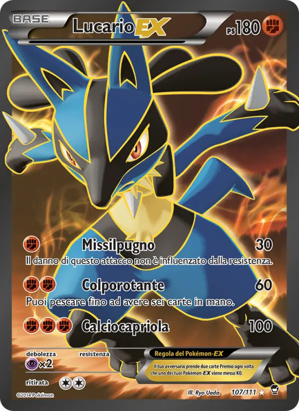 Lucario EX #107 — Colpi Furiosi