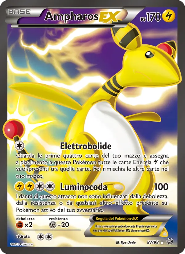 Ampharos EX #87 — Antiche Origini