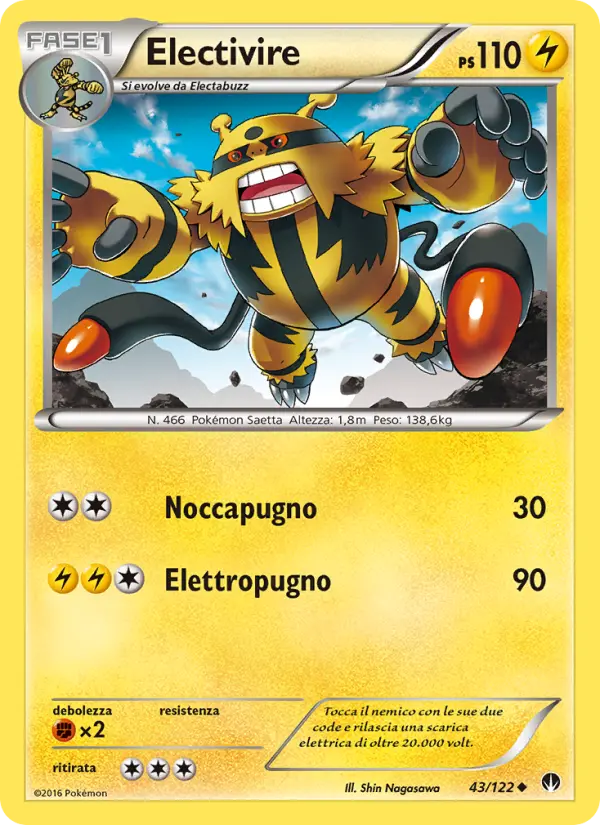 Electivire #43 — Turbo Crash (Reverse Holo)