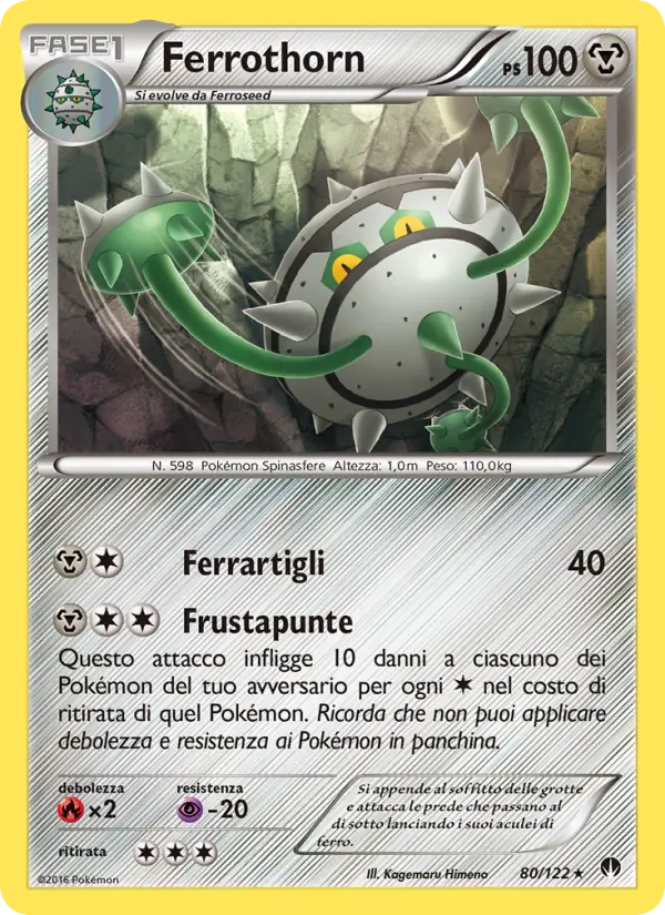 Ferrothorn #80 — Turbo Crash (Reverse Holo)