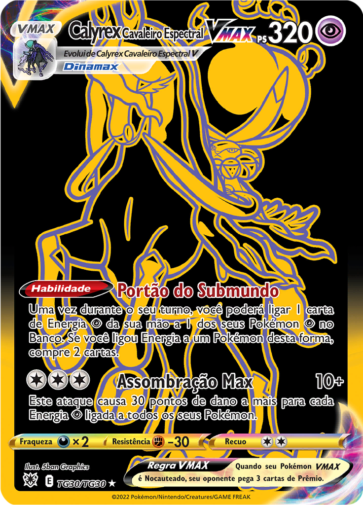 Calyrex Cavaleiro Espectral VMAX #TG30