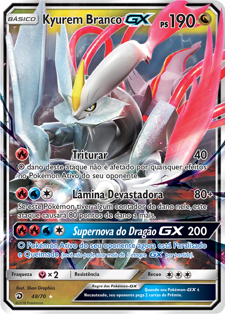 Kyurem Branco GX #48 — Dragões Soberanos