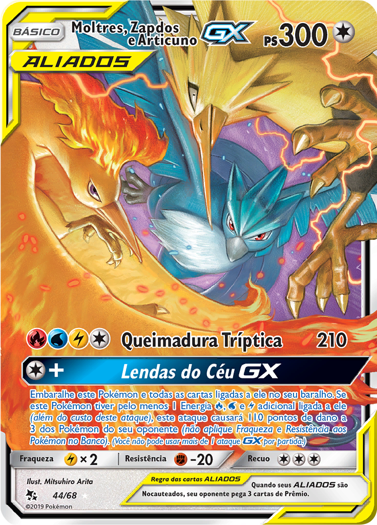 Moltres & Zapdos & Articuno GX #44 — Destinos Ocultos