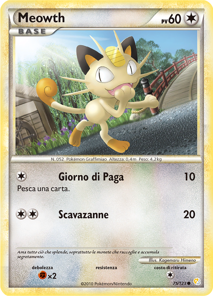 Meowth #75 — HeartGold SoulSilver