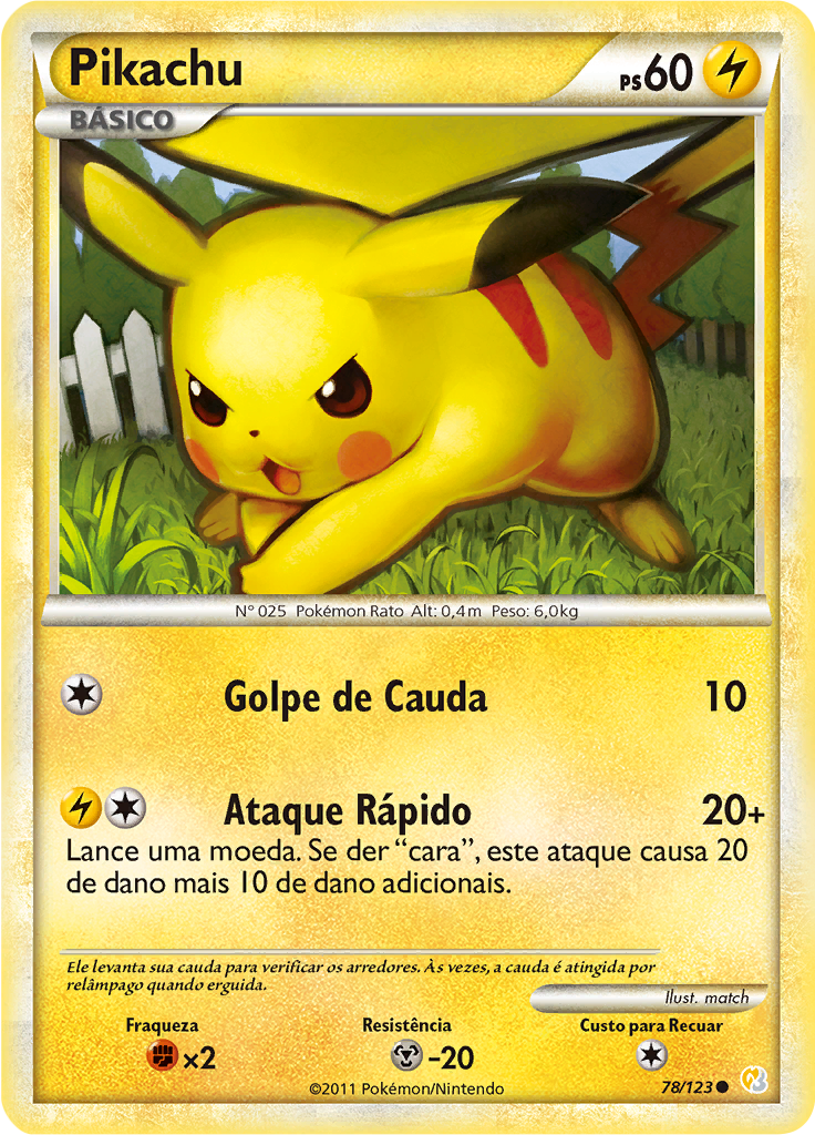 Pikachu #78 — HeartGold SoulSilver (Reverse Holo)