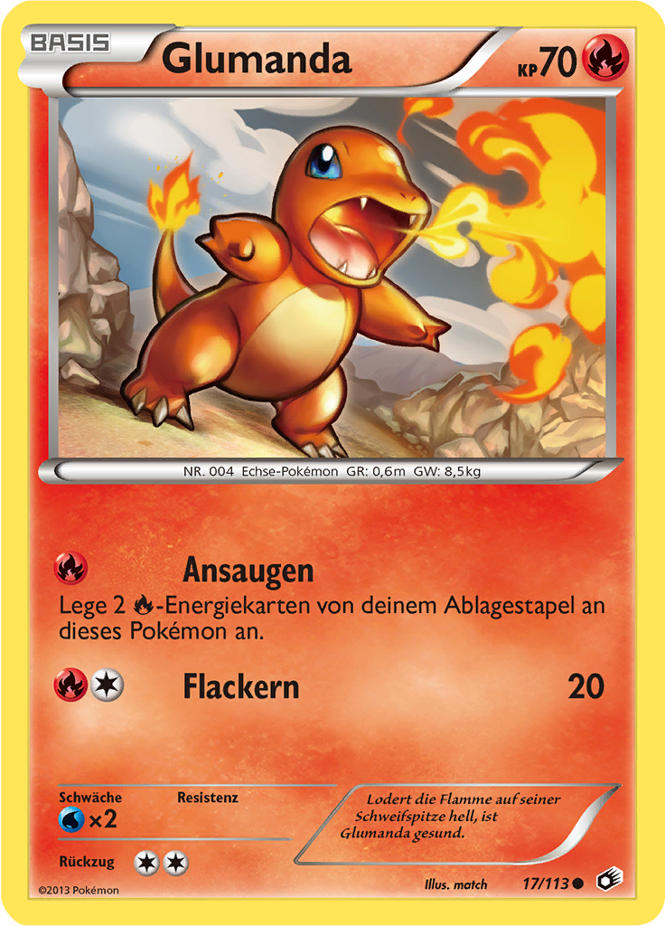 Charmander #17 — Legendary Treasures (Reverse Holo)