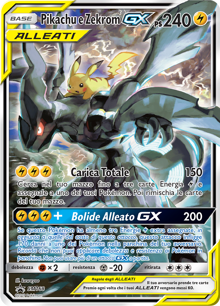 Pikachu e Zekrom GX #168 — SL Promo