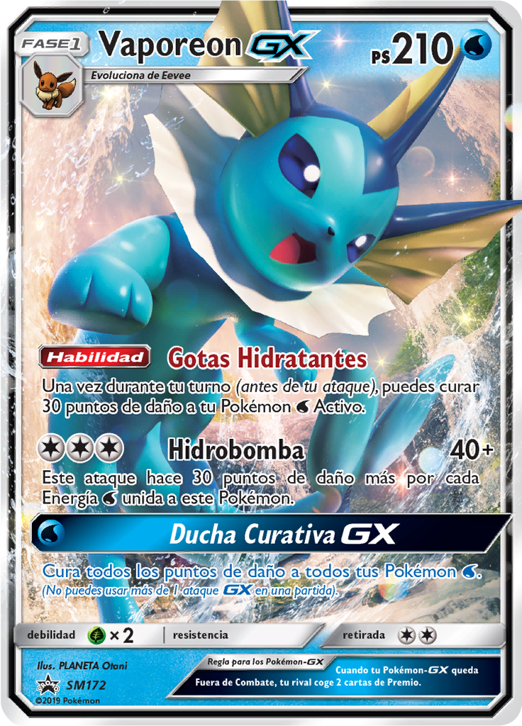 Vaporeon GX #172 — SL Cartas de promoción