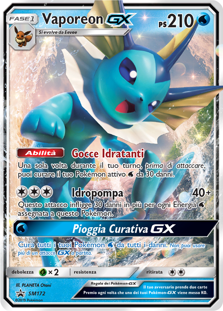 Vaporeon GX #172 — SL Promo