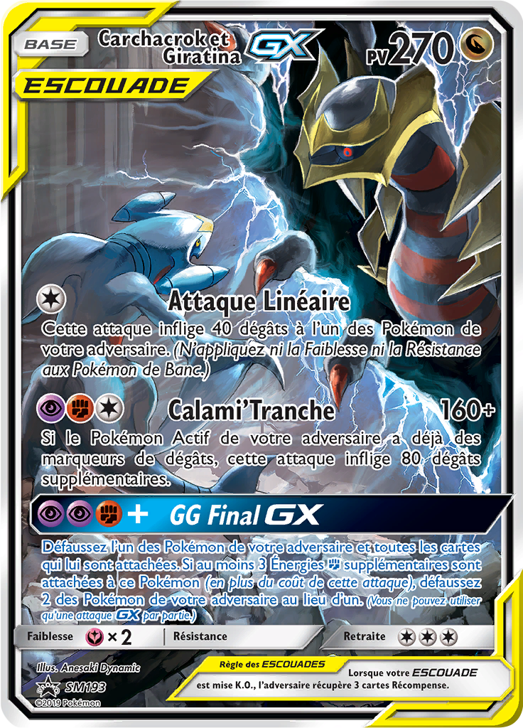 Carchacrok et Giratina GX #193