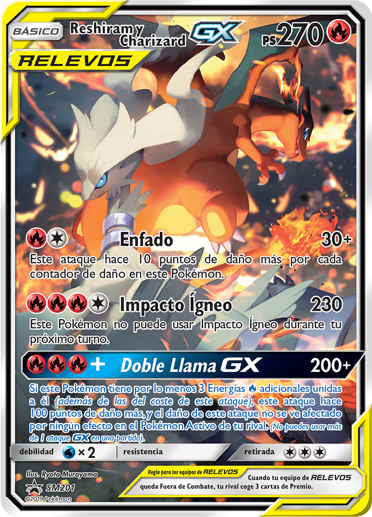 Reshiram y Charizard GX #201
