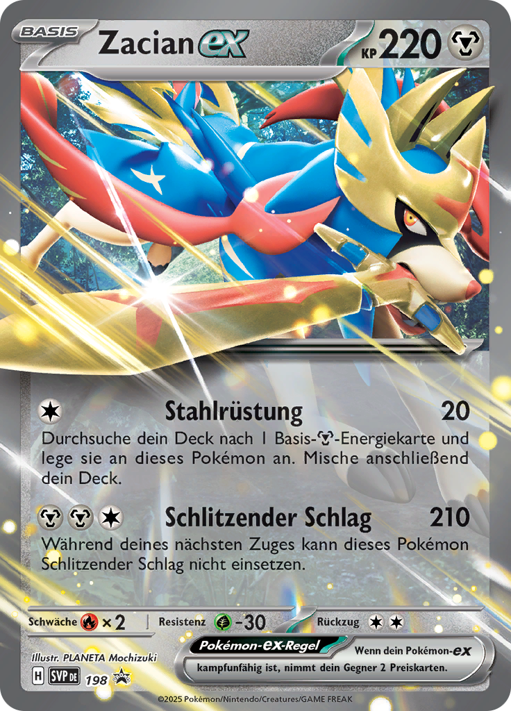 Zacian ex #198 — SVP Black Star Promos