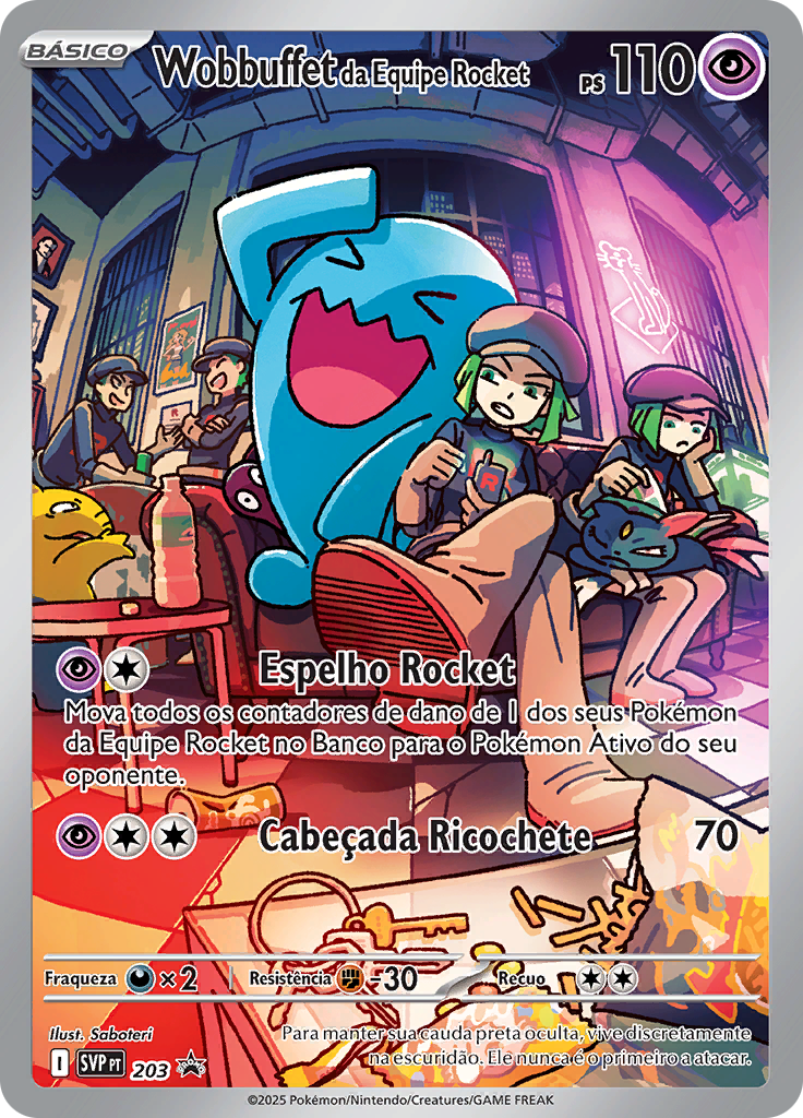 Wobbuffet da Equipe Rocket #203 — SVP Black Star Promos