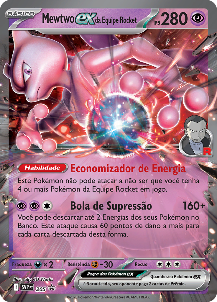 Mewtwo ex da Equipe Rocket #205