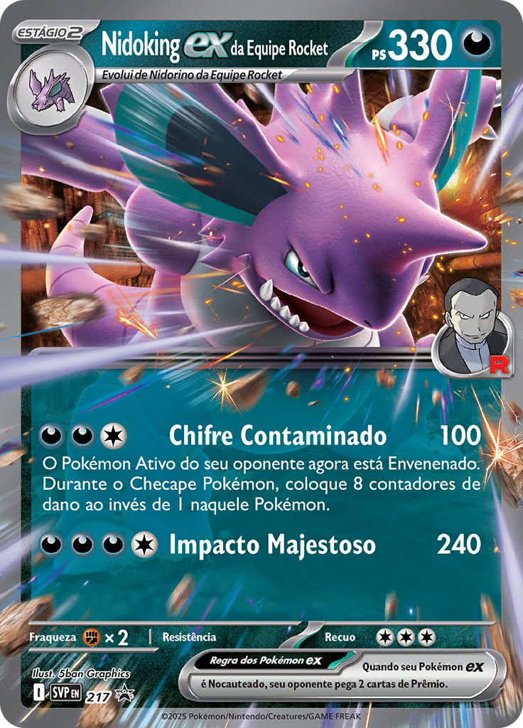 Nidoking ex da Equipe Rocket #217