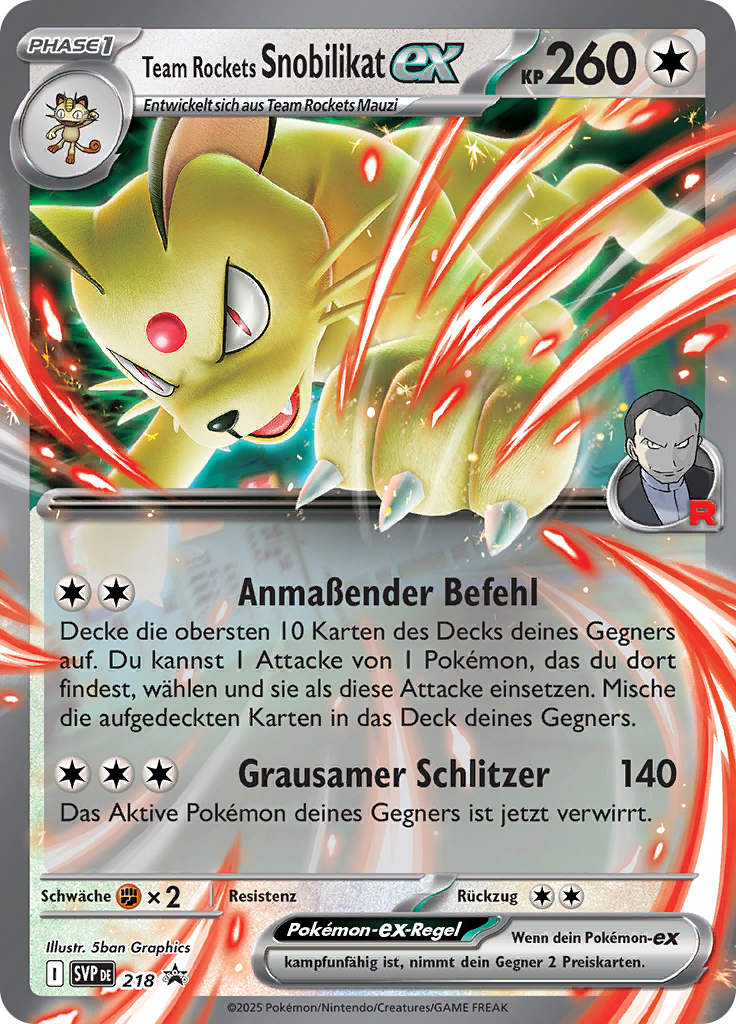 Team Rockets Snobilikat ex #218
