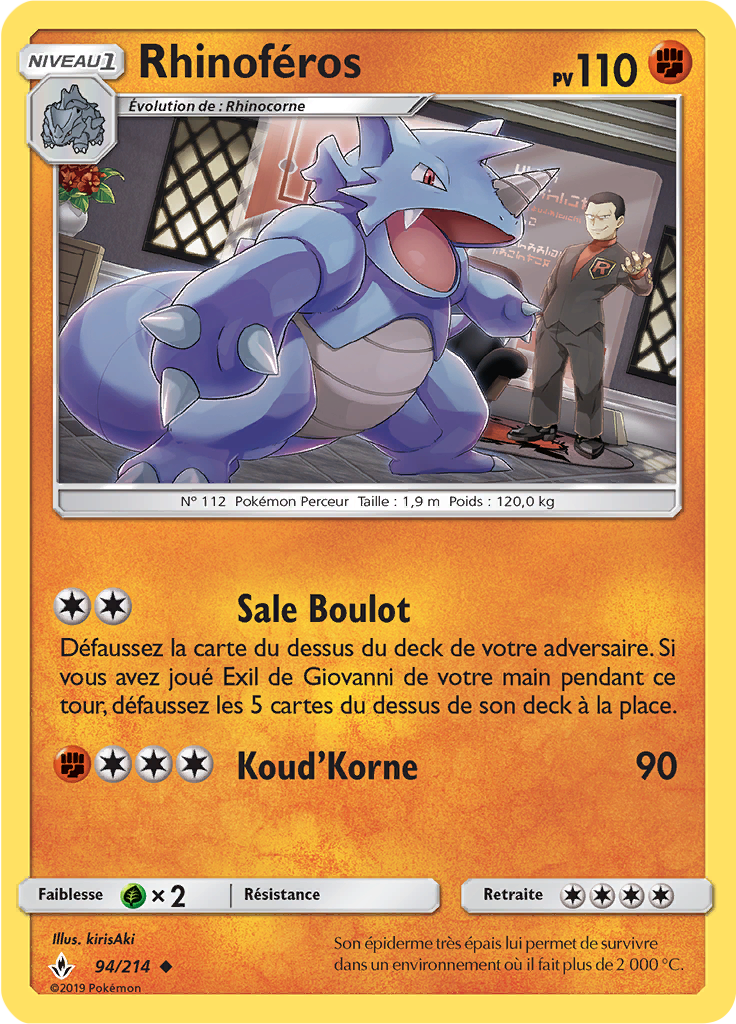 Rhinoféros de Team Magma #94