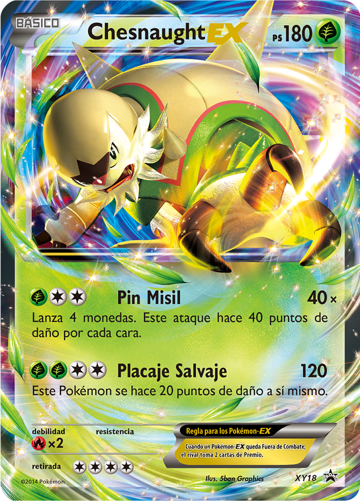 Chesnaught EX #18 — XY Cartas de promoción