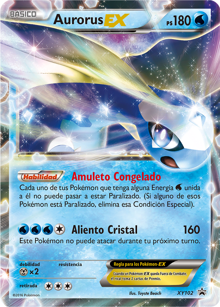 Aurorus EX #102 — XY Cartas de promoción