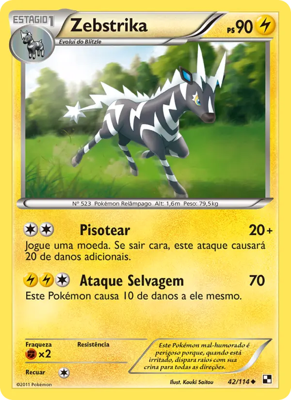 Zebstrika #42 — Black & White (Reverse Holo)