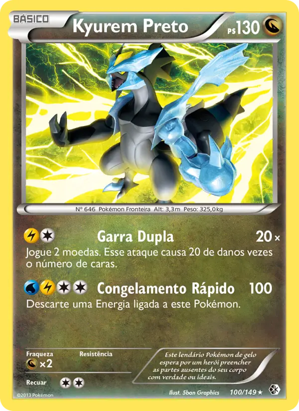 Kyurem Preto #100 — Fronteiras Cruzadas (Reverse Holo)