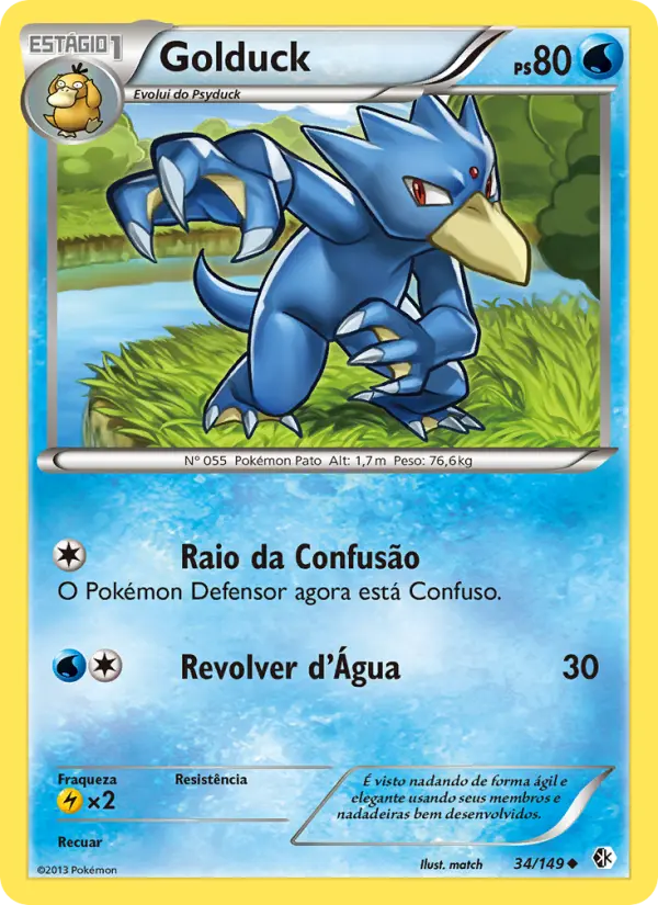 Golduck #34 — Fronteiras Cruzadas (Reverse Holo)