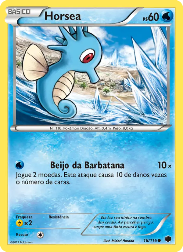 Horsea #18 — Congelamento de Plasma (Reverse Holo)