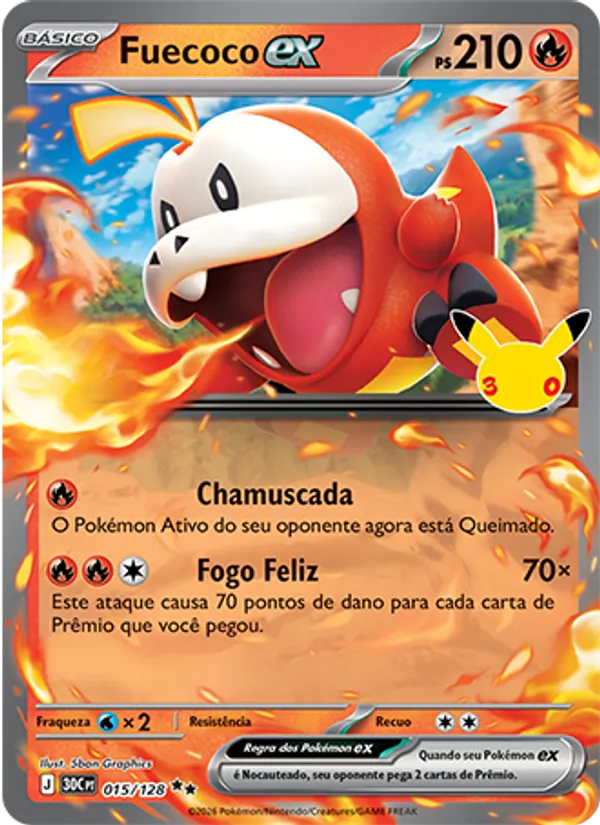 Fuecoco ex (30C 015) #015 — Celebração de 30 Anos