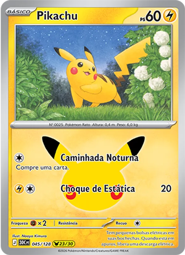 Pikachu (30C 045) #045 — Celebração de 30 Anos