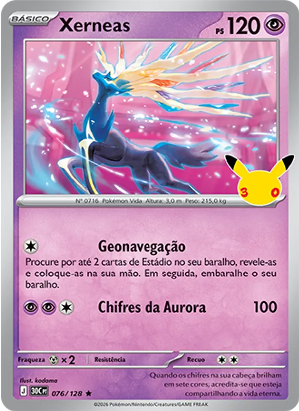 Xerneas (30C 076) #076 — Celebração de 30 Anos