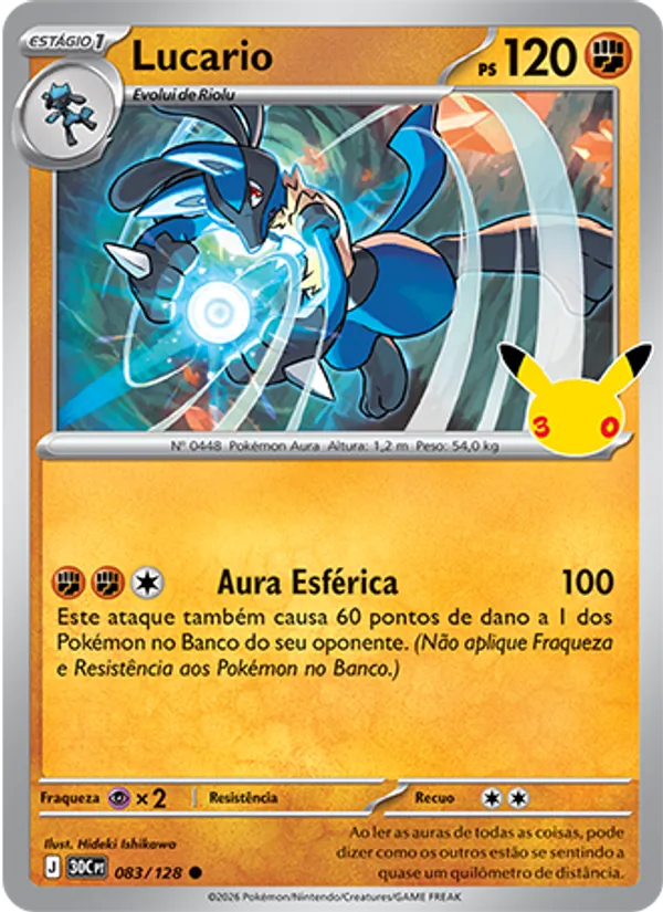 Lucario (30C 083) #083 — Celebração de 30 Anos