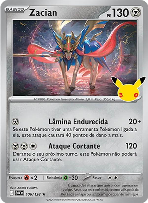 Zacian (30C 106) #106 — Celebração de 30 Anos