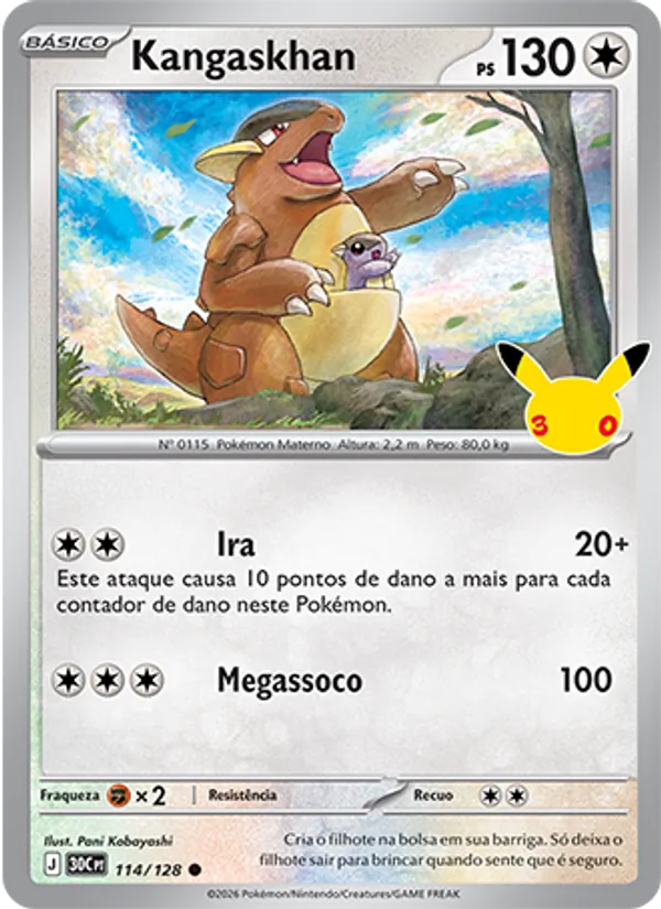 Kangaskhan (30C 114) #114 — Celebração de 30 Anos