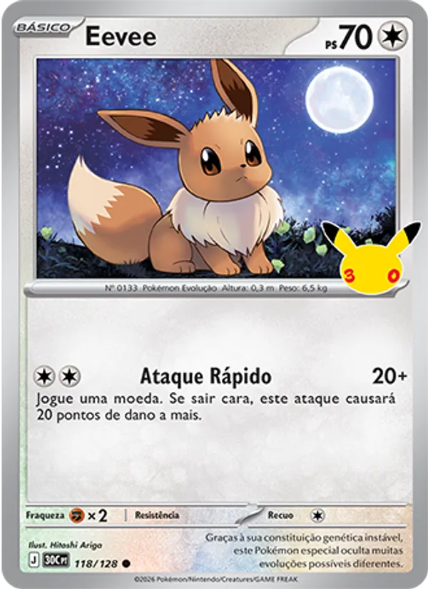 Eevee (30C 118) #118 — Celebração de 30 Anos