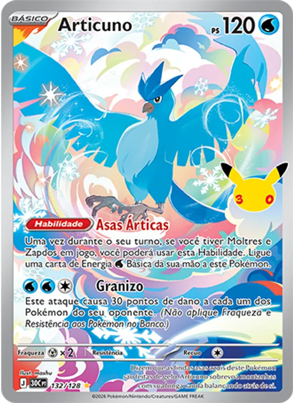 Articuno (30C 132) #132 — Celebração de 30 Anos