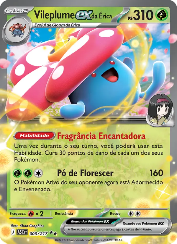 Vileplume ex da Érica #003 — Heróis Excelsos