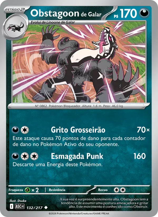 Obstagoon de Galar #132 — Heróis Excelsos