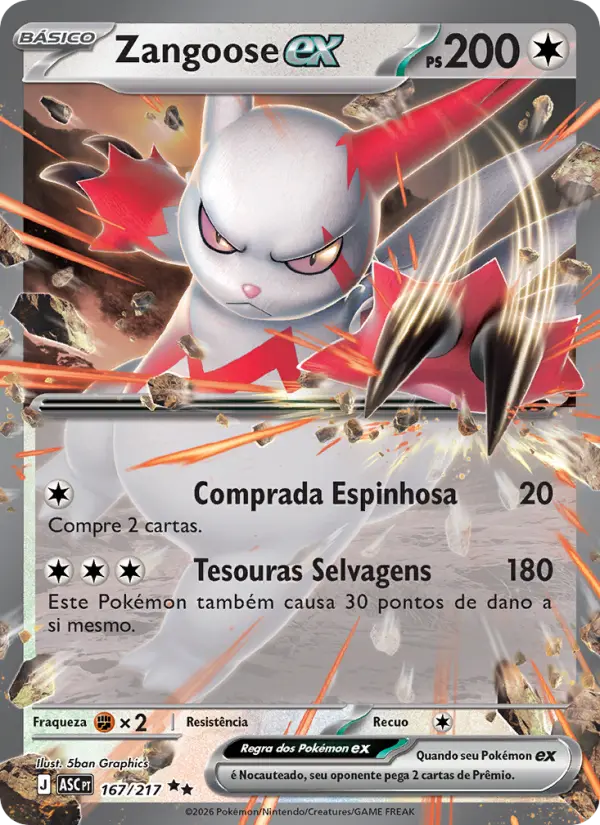 Zangoose ex #167