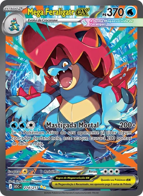 Mega Feraligatr ex #274 — Heróis Excelsos