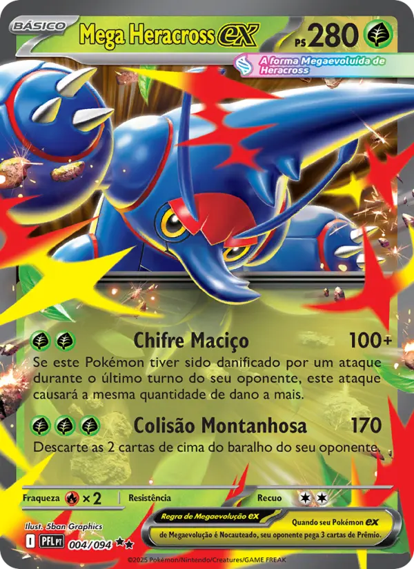 Mega Heracross ex #004 — Fogo Fantasmagórico