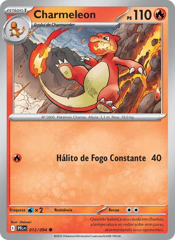 Charmeleon #012 — Fogo Fantasmagórico (Reverse Holo)