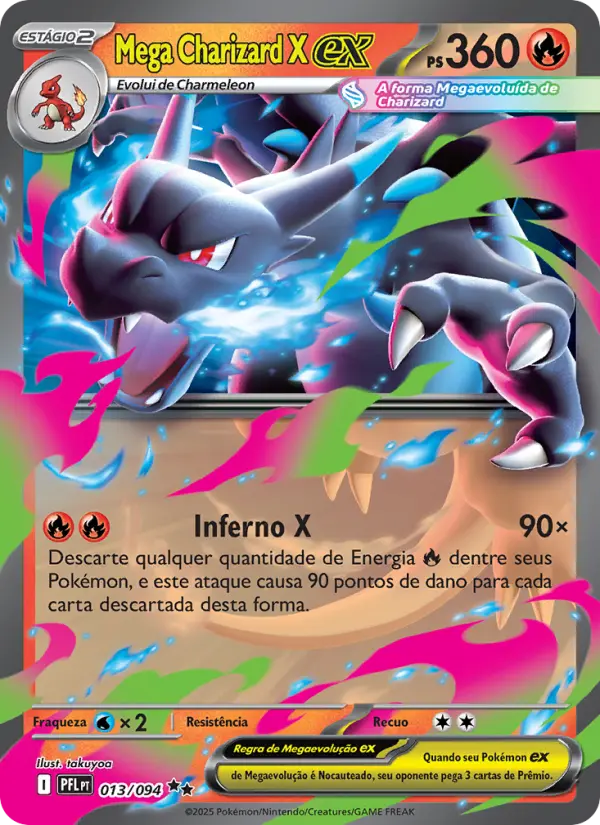 Mega Charizard X ex #013 — Fogo Fantasmagórico