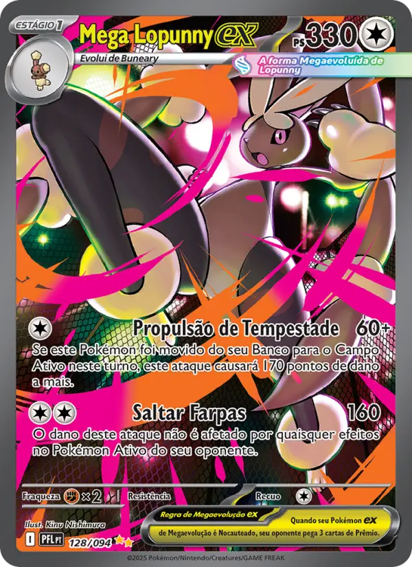 Mega Lopunny ex #128 — Fogo Fantasmagórico