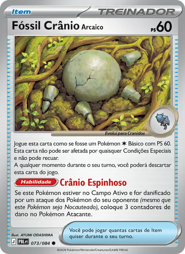 Fóssil Crânio Arcaico #073