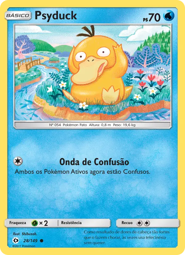 Psyduck #28 — Sol e Lua (Reverse Holo)
