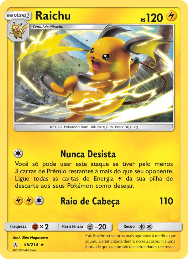 Raichu #55 — Elos Inquebráveis (Reverse Holo)