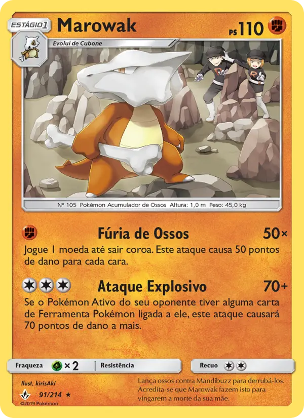 Marowak #91 — Elos Inquebráveis (Reverse Holo)