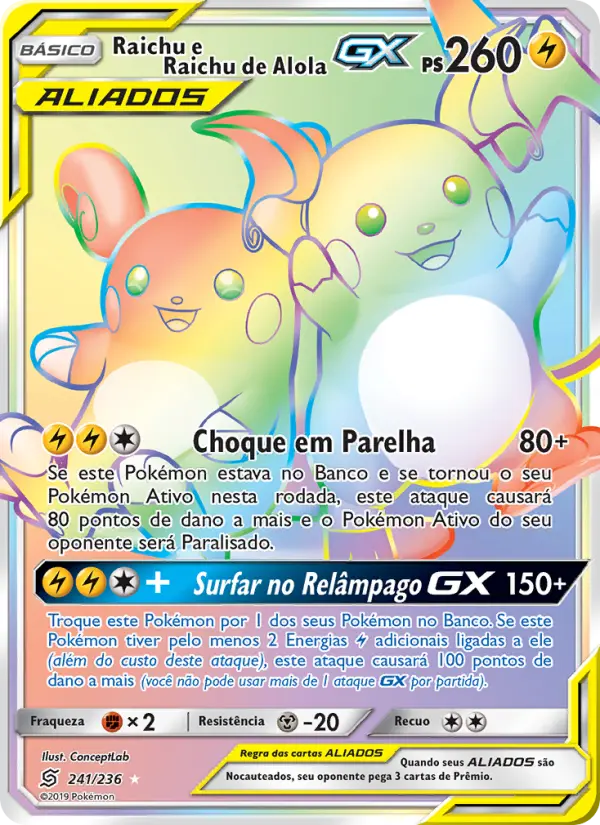 Raichu e Raichu de Alola GX #241
