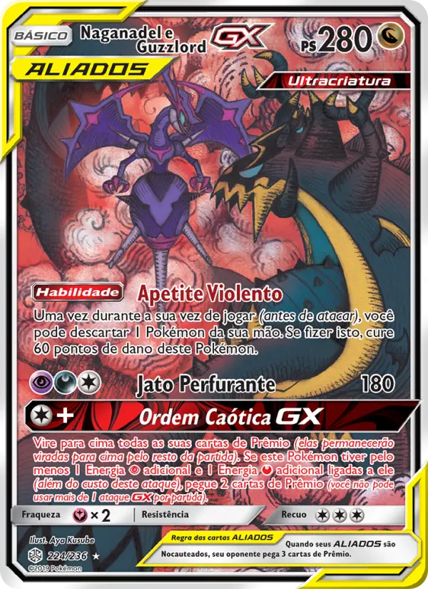 Naganadel e Guzzlord GX #224