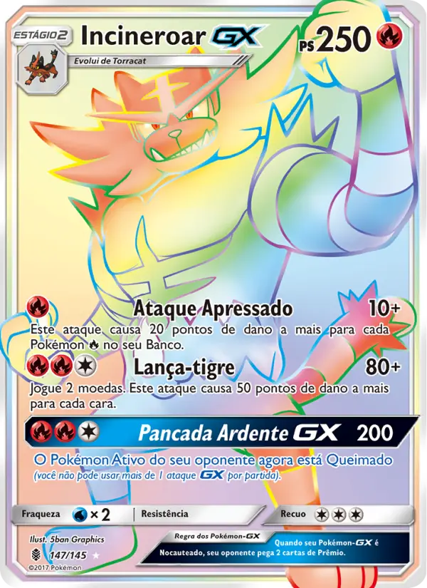 Incineroar GX #147 — Guardiões Ascendentes